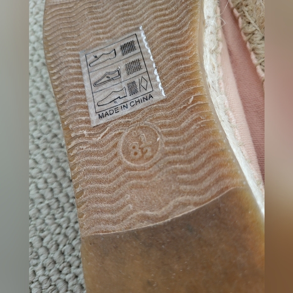 Peach colored All You Need Is Love Espadrilles - Picture 2 of 11